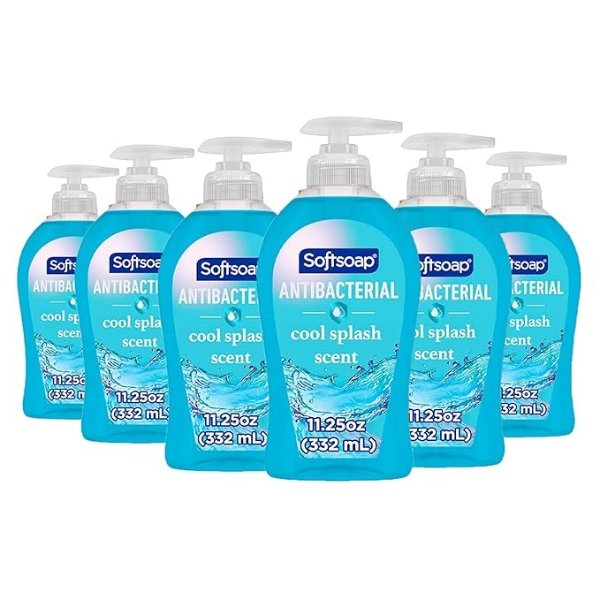 Softsoap Clean & Protect Antibacterial Hand Soap Cool Splash 11.25oz 6 Pack