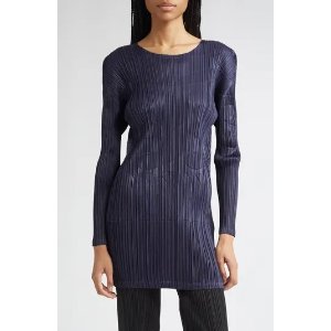 Pleats Please Issey Miyake Pleats Please 长款褶皱上衣