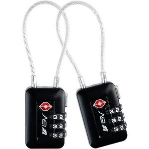 BV TSA Luggage Combination Lock Black 2-Pack