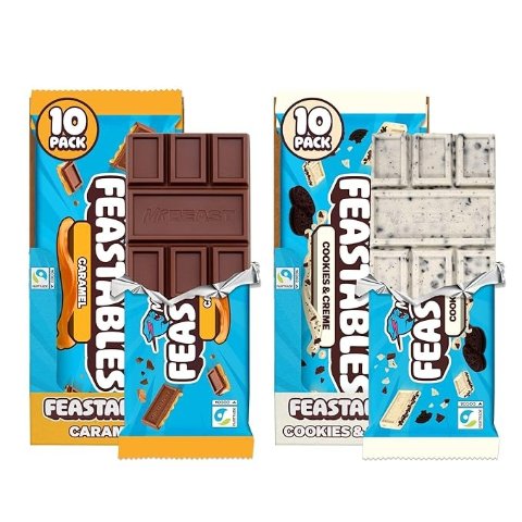 Feastables Chocolate Bars Variety Pack King Size 20 Count