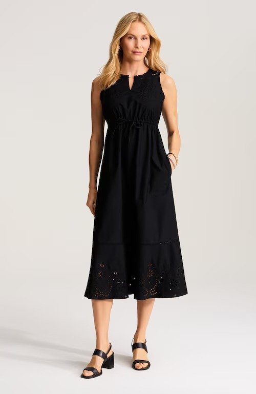 JJill Eyelet Midi Dress