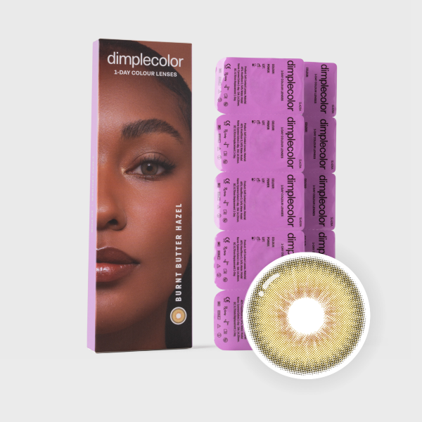 Dimple Color Burnt Butter Hazel 1-Day Lenses