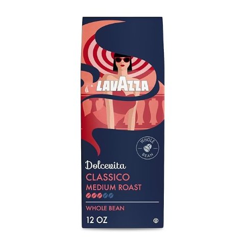  Dolcevita Classico Medium Roast Whole Bean Coffee 12oz