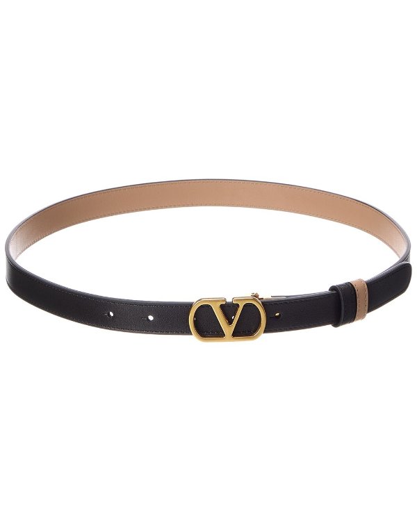 Valentino VLogo 皮革腰带