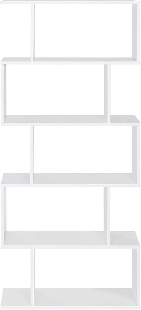 5-Tier Wooden Bookshelf White