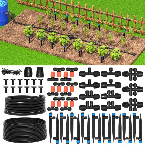 MIXC Micro Drip Irrigation Kit 1/4 Inch Tubing