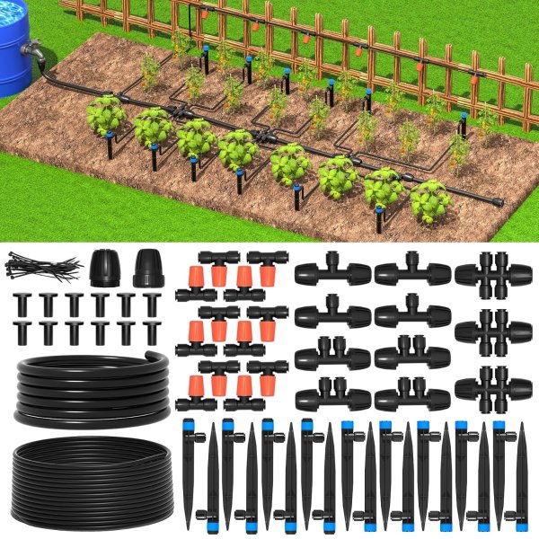 MIXC Micro Drip Irrigation Kit 1/4 Inch Tubing