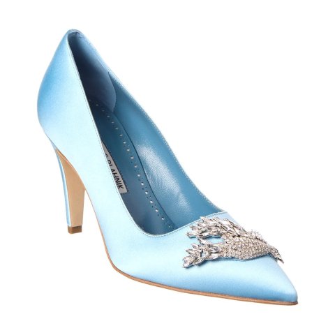 Manolo BlahnikPalos 90 Satin Pump