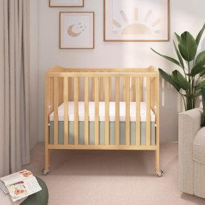 Dream On Me  便携婴儿床 自然色 附加硬床垫