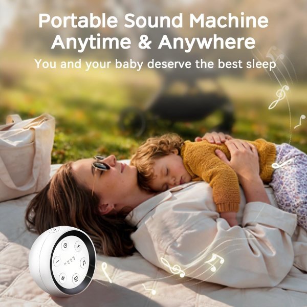 SoundMe Battery Small White Noise Machine 32 Volume Levels