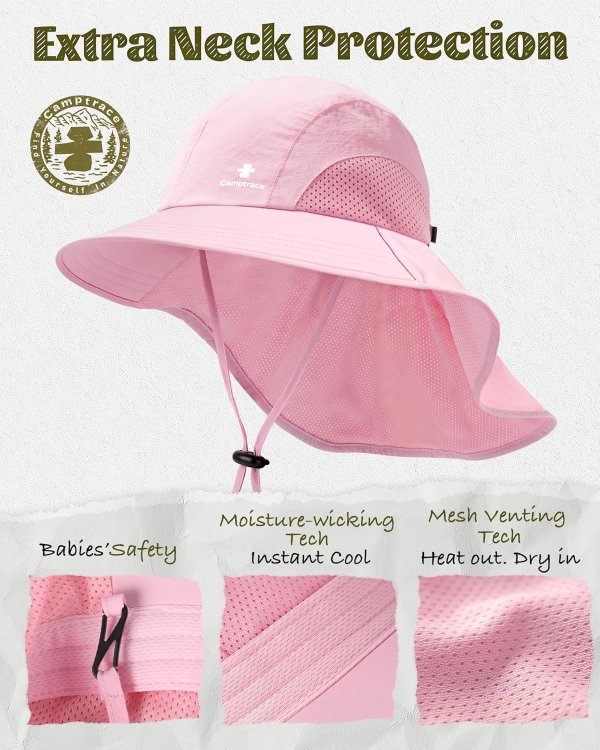 Camptrace Toddler Sun Hat UPF 50+ Protection
