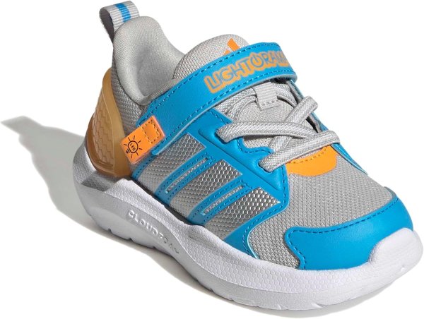 adidas Lightorama 婴儿魔术贴鞋，鞋跟可亮灯
