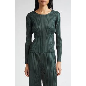 Pleats Please Issey Miyake 十二月系列长袖褶皱上衣