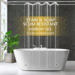 ZEMAHOME 透明浴帘 48x72英寸