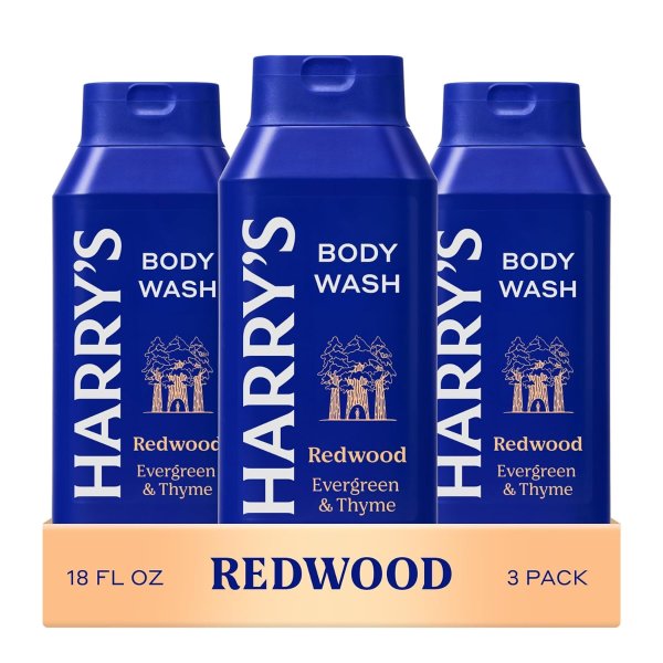 Men's Body Wash Redwood 3 Pack