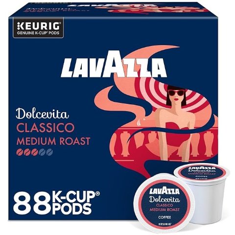  Dolcevita Classico Medium Roast Coffee 88 K-Cup Pods