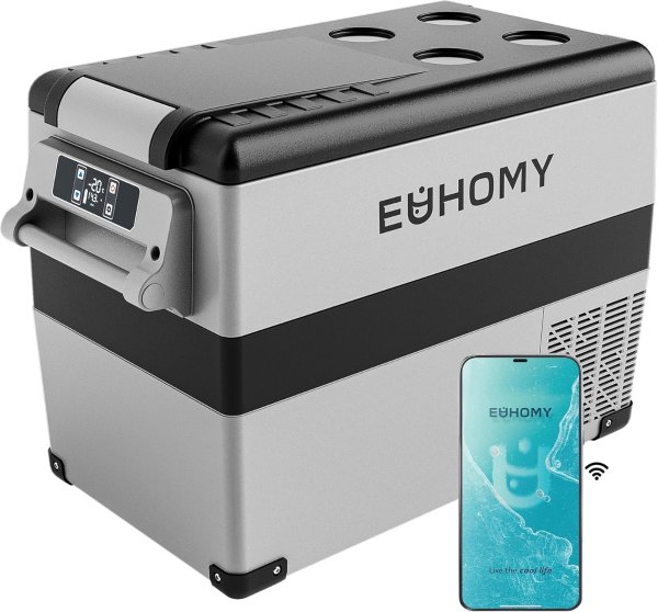 EUHOMY 12V Refrigerator 48QT