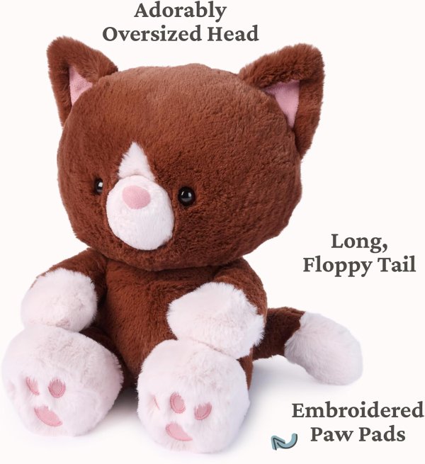 GUND Hazel 猫咪毛绒玩具 棕色 12英寸