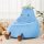 DUMOS Kids Bean Bag Chair Faux Rabbit Fur Blue 31 Inch