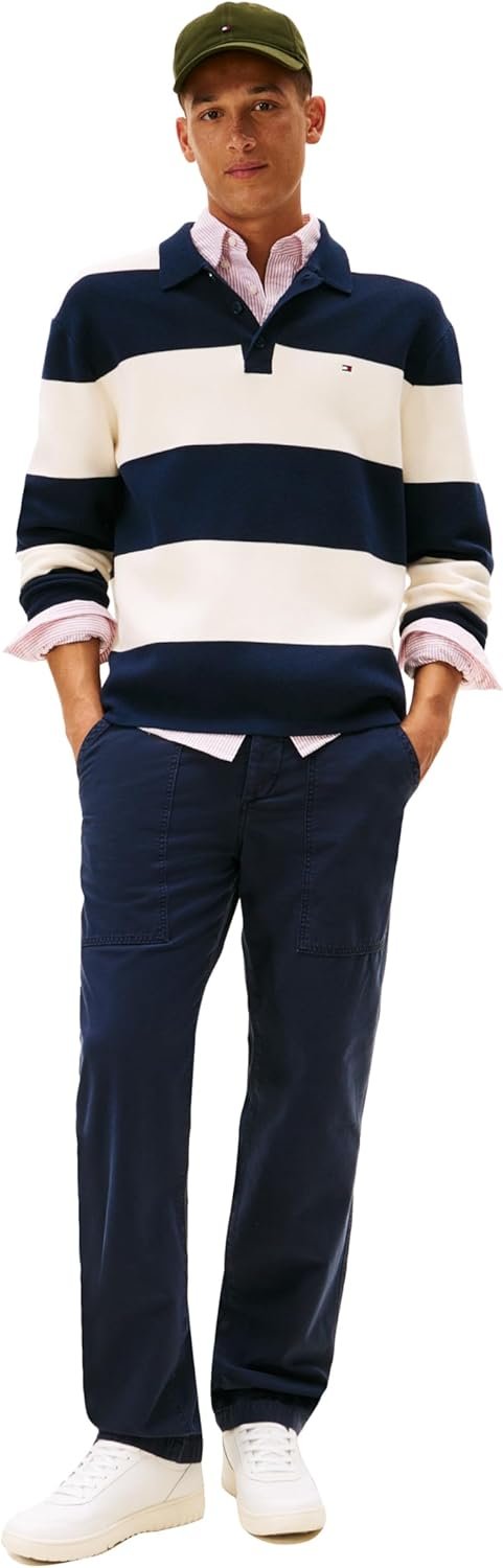 Tommy Hilfiger 男士纯棉免烫休闲长裤