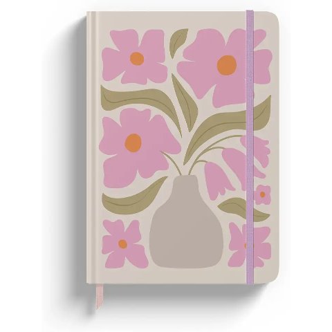 Rileys & Co 花卉笔记本 8x6英寸 240页