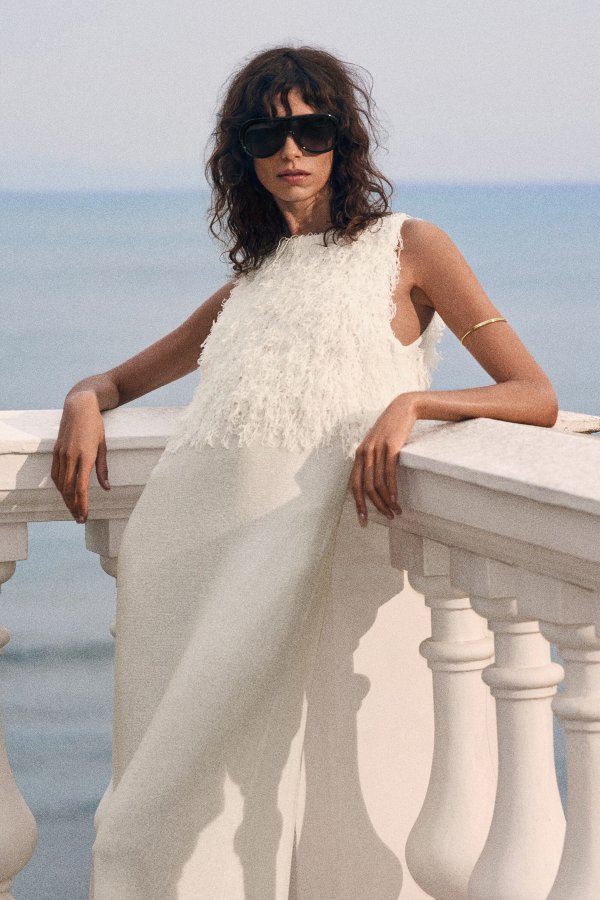 Knitted Dress White