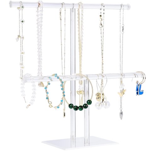 Acrylic Jewelry Stand Clear 2-Tier