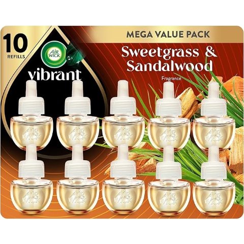 Air Wick Scented Oil Sweetgrass & Sandalwood 10 Pack