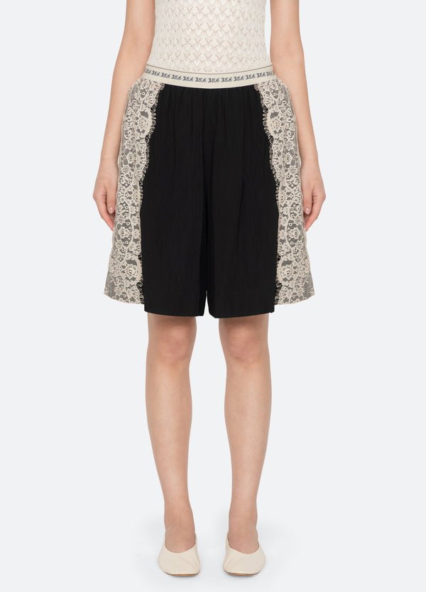 Lisette Black Lace Shorts