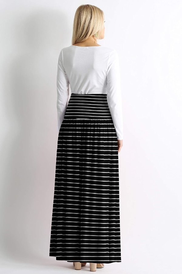 Women's High Waisted Maxi Skirt Ankle Length