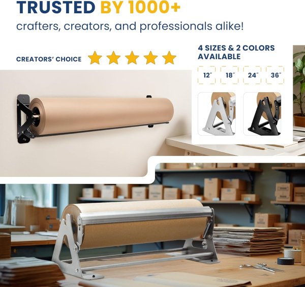 DIY Crew 24 Inch Paper Roll Dispenser Wall Mount