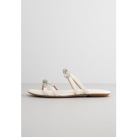 Stuart WeitzmanBOW 平底拖鞋 米白色