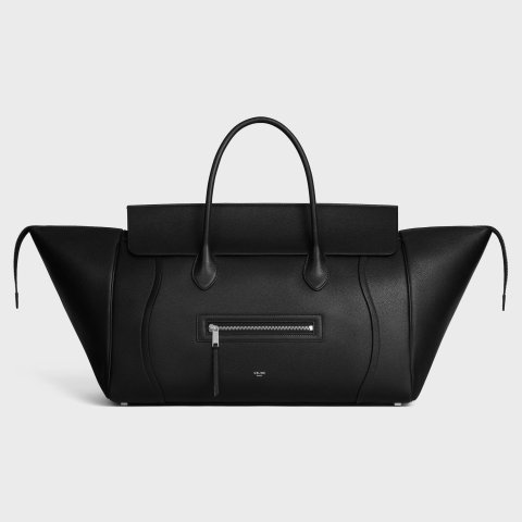Luggage 牛皮大号手袋 黑色