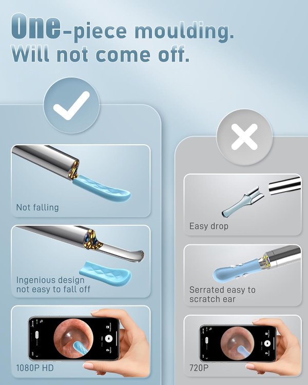 Loyker Ear Cleaner Camera 1080P with 6 Ear Picks