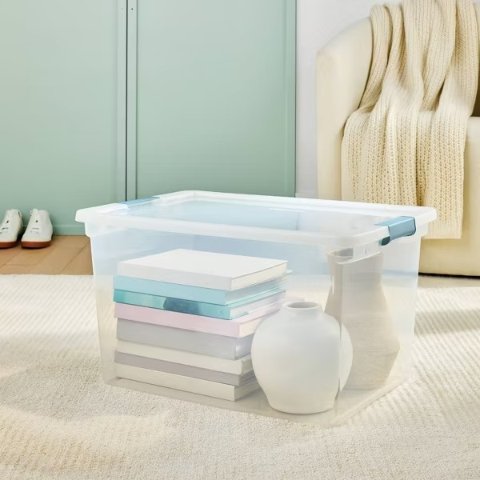 Brightroom Clear Storage Bin 66qt with Latches