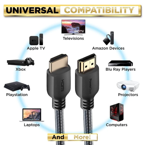PowerBear 4K HDMI Cable 6ft Braided