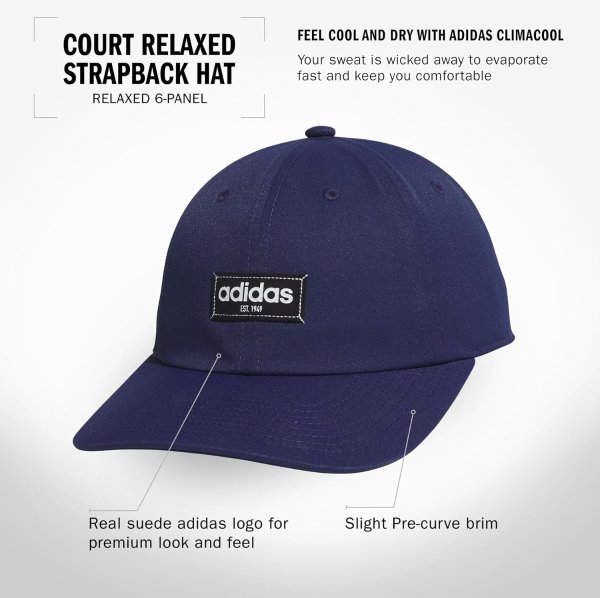 adidas Court 休闲复古棒球帽