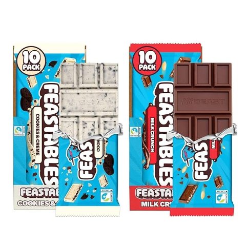 Feastables Milk Chocolate Crunch King Size Variety Pack 20 Count