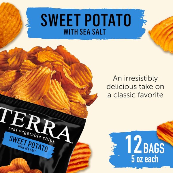Terra 红薯海盐蔬菜脆片 5盎司x12包