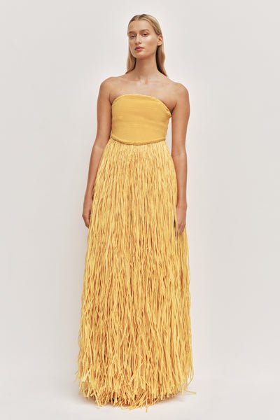Florentia Raffia Maxi Dress