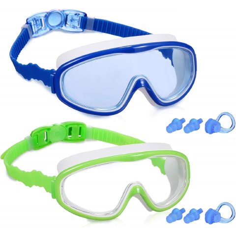 Yizerel Kids Swim Goggles 2 Pack for Ages 3-15