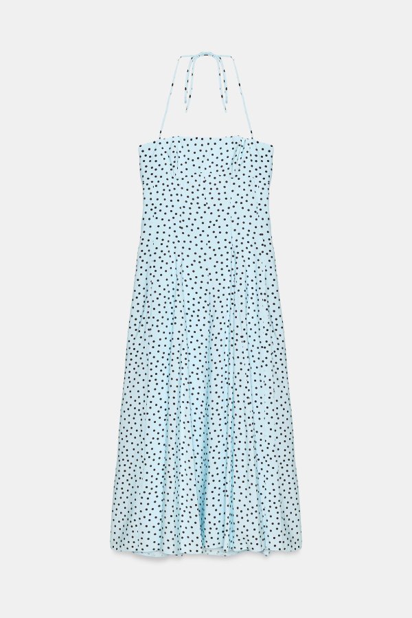 Fluid Halter Midi Dress