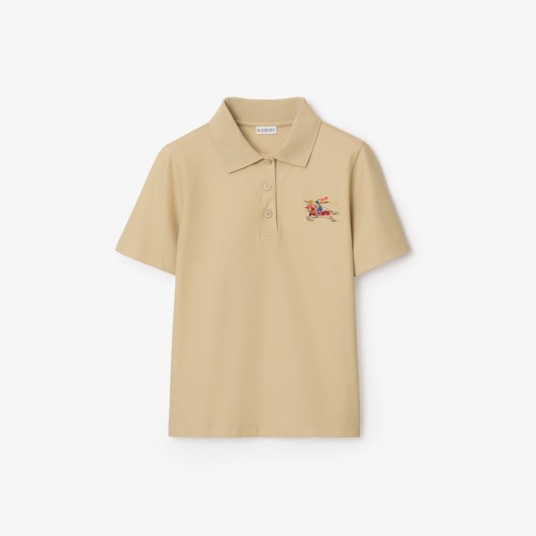 女士棉质Polo衫 米色