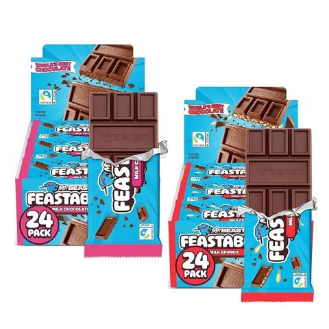  Feastables Milk Chocolate Bars 48 Count