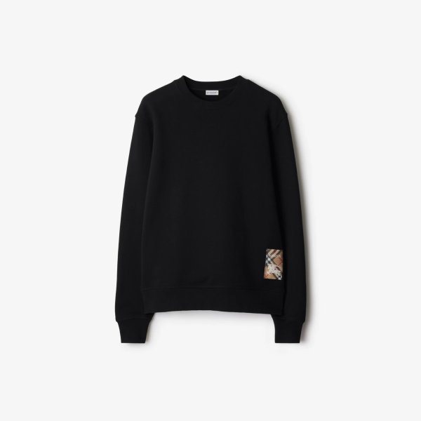 Cotton Sweatshirt Black Men