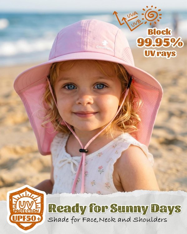 Camptrace Toddler Sun Hat UPF 50+ Protection