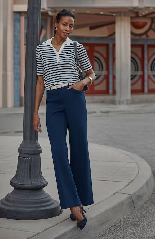  Wide-Leg Knit Jeans