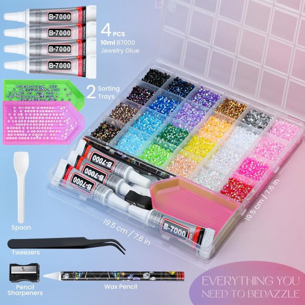 Resin Jelly Rhinestones 3mm Multicolor 35000pcs Kit