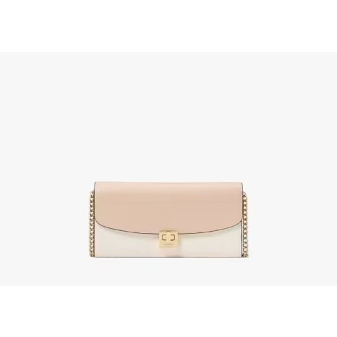 Phoebe Colorblock Leather Chain Wallet