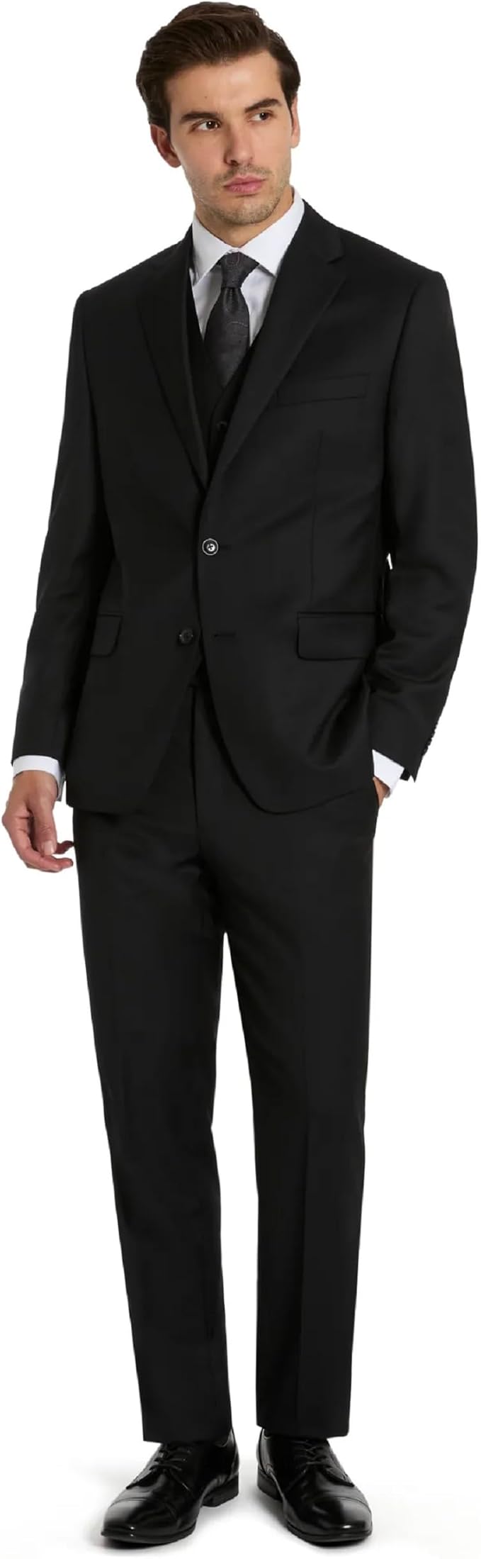 Michael Kors Black Plain Classic Pants|Black,33/32 at Amazon Men’s Clothing store